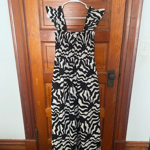LOFT Black and White Patterned Dress - Picture 3 of 4